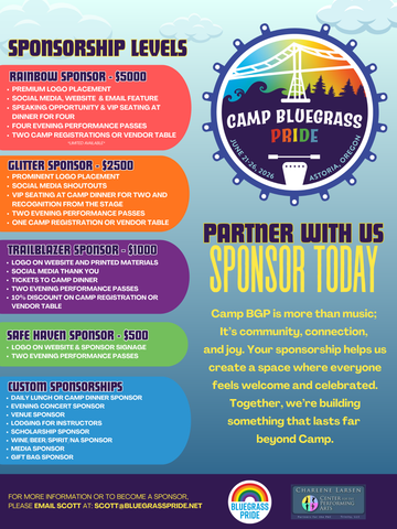 Camp Bluegrass Pride Sponsorship- GLITTER